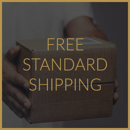 Image of shipping box with label "free standard shipping"