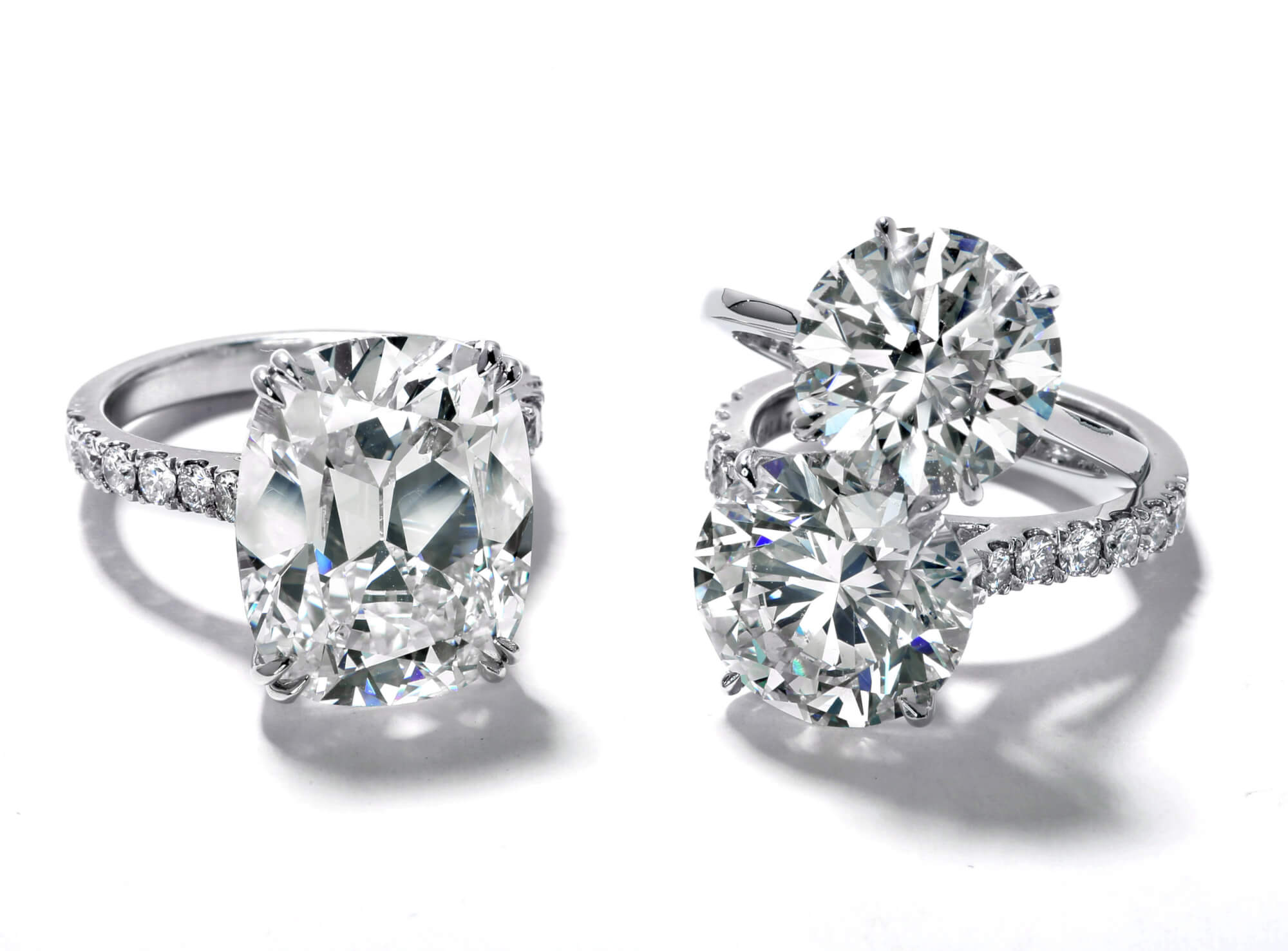Restored Diamond Gemstone Rings by Master Jewelers