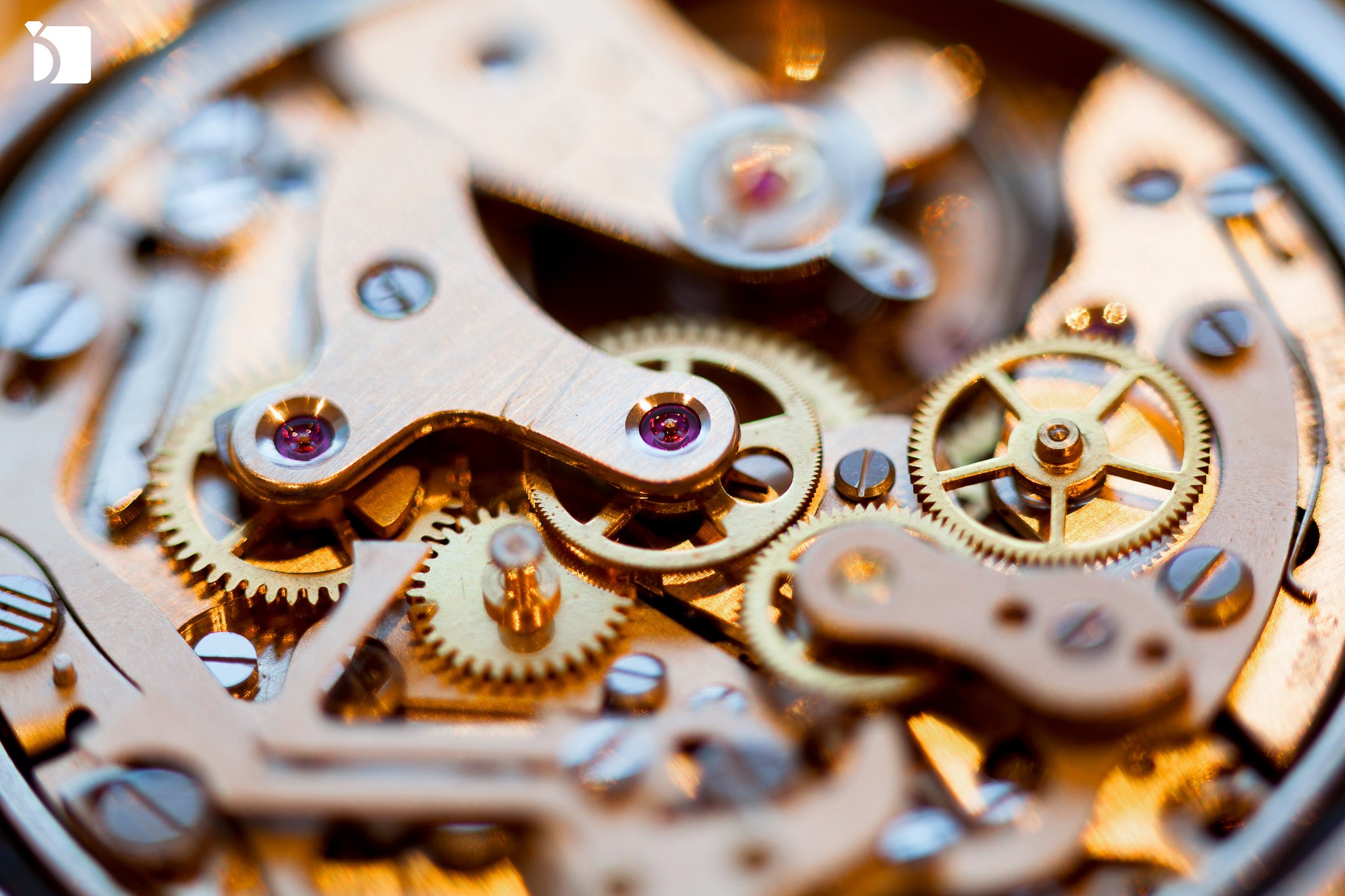 Image showcasing mechanical watch movement repair