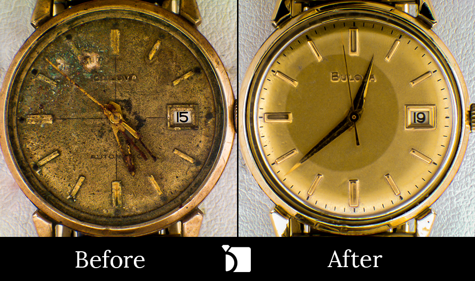Image Showing Watch Repair Before & After Example