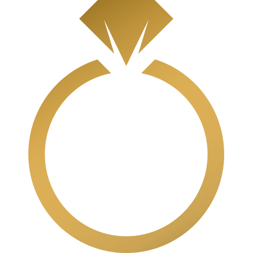 Image of gold diamond ring logo.