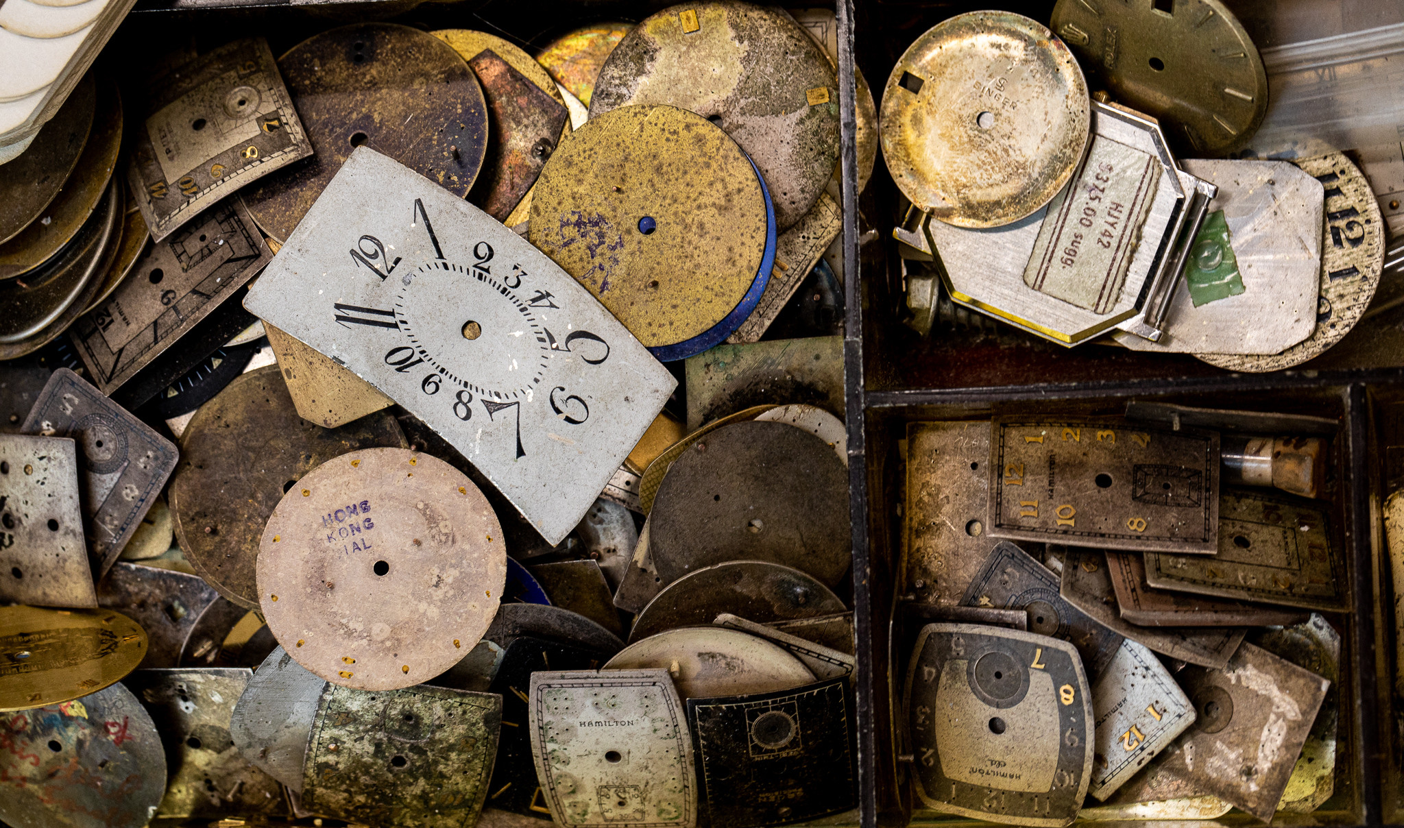 Image Showing Worn and Rusty Watch Dials