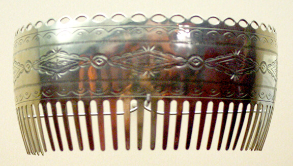 Image showcasing a Silver Comb by Bruce Caesar, Southern Plains Metalsmith