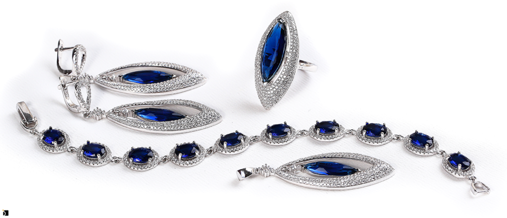 Image Showcasing Restored and Serviced Tanzanite Jewelry Pieces