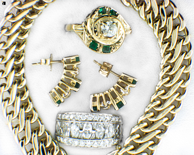 Image Showcasing After #10 of a Gold, Emerald, and Diamond Jewelry Set Getting Premier Restoration Services by Master Jewelers