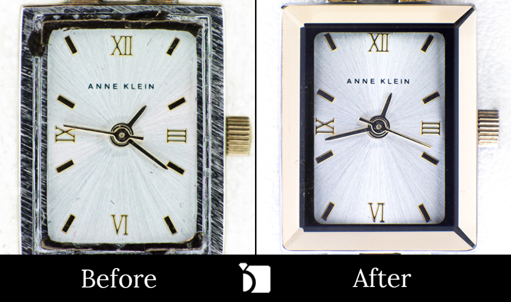 Image Showcasing Before & After #3 of an Anne Klein Watch Timepiece Getting Watch Restoration Through Premier Watch Repair Services by My Jewelry Repair Certified Watchmakers