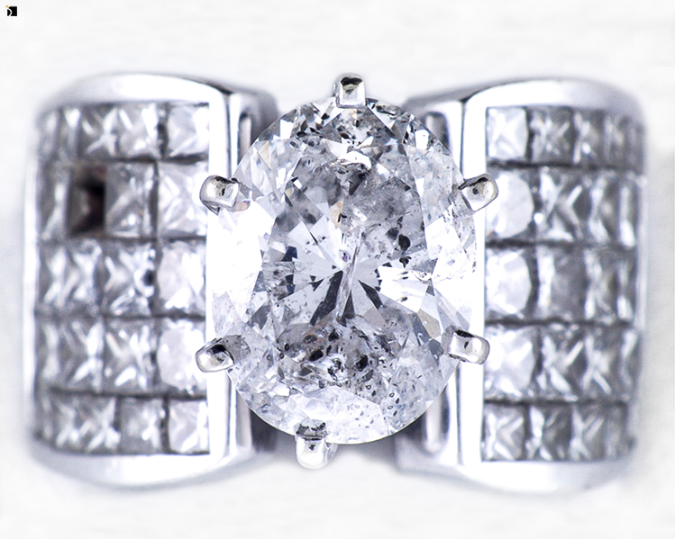 Image Showing Before #7 of Unique Diamond Ring Getting Premier Invisible Setting Services by Master Jewelers