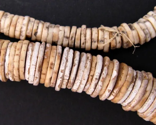 Image Showcasing African Ostrich Shell Beads