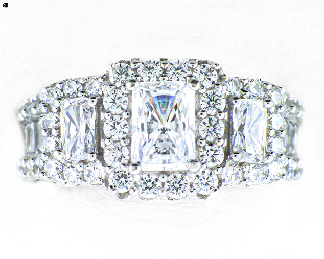 Image Showing After #16 of a Uniquely Designed Diamond Ring Getting Premier Ring Sizing Services by Master Jewelers