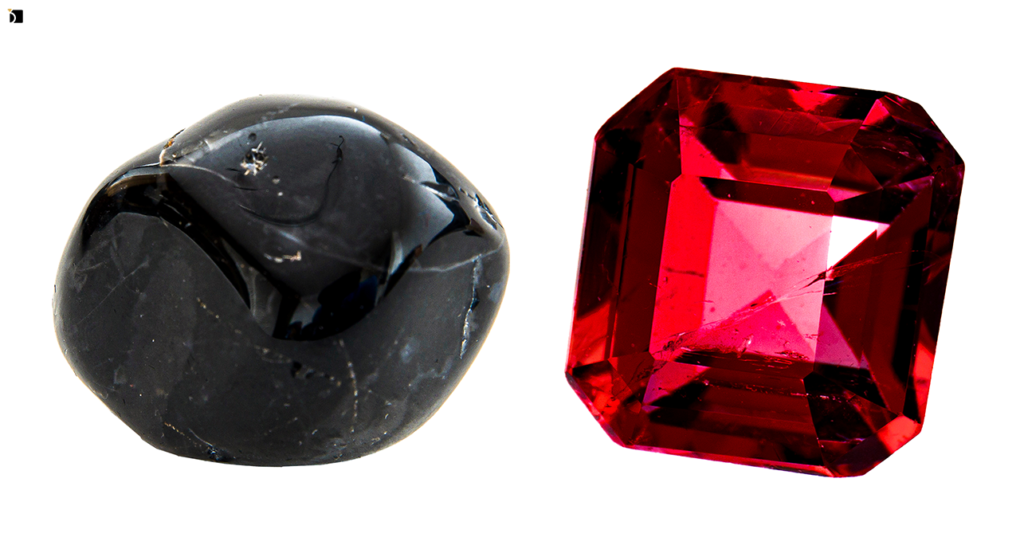 July Birthstones Ruby and Onyx Loose Gemstones Feature Image