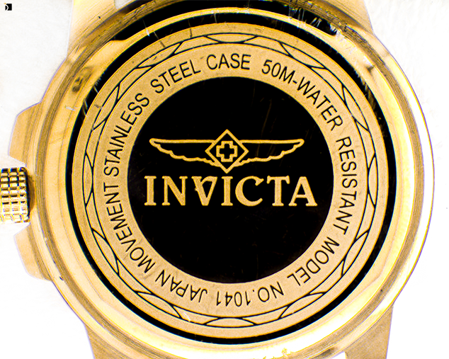 After #119 Back of Gold Invicta Watch Timepieces Receiving Premier Watch Repair