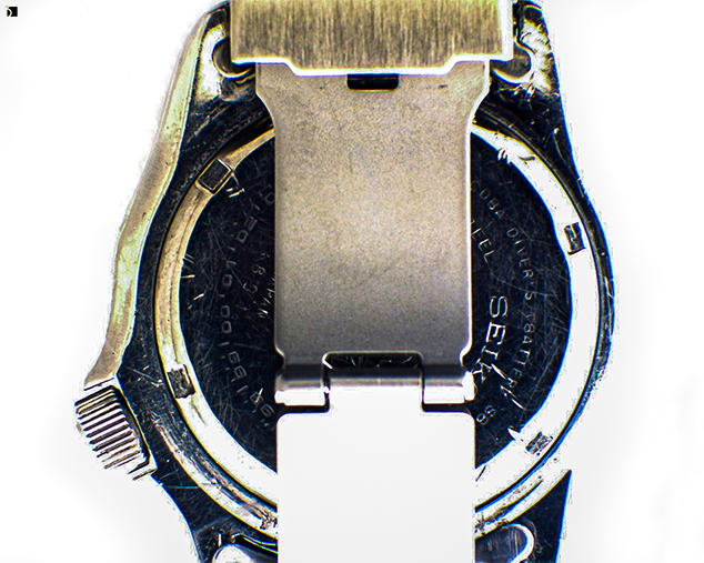 Before #122 Back of Seiko Watch Prior to Watch Restoration Services