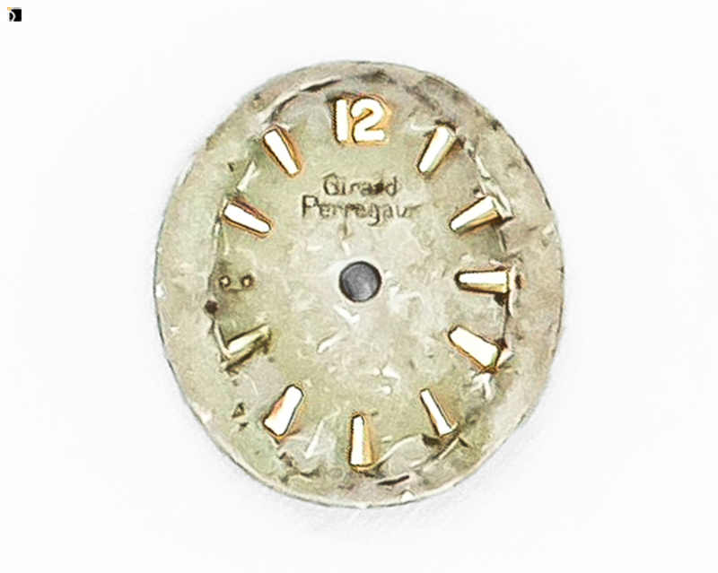 Before #134 Girard-Perregaux Watch Dial Prior to Premier Timepiece Dial Restoration Services