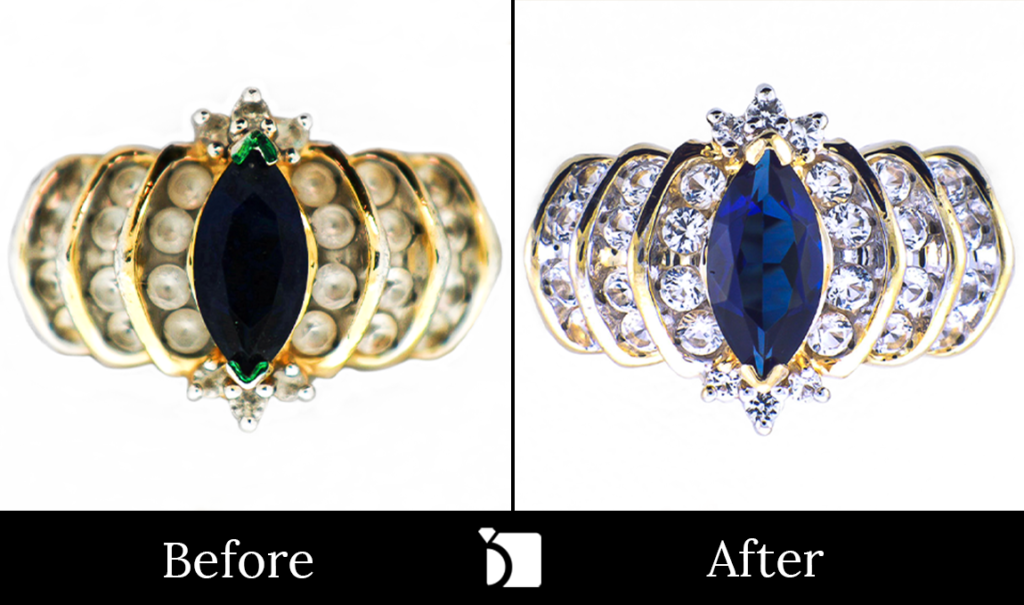 Before & After #25 Misshapen Ring Received Premier Ring Restoration Services by Master Jewelers