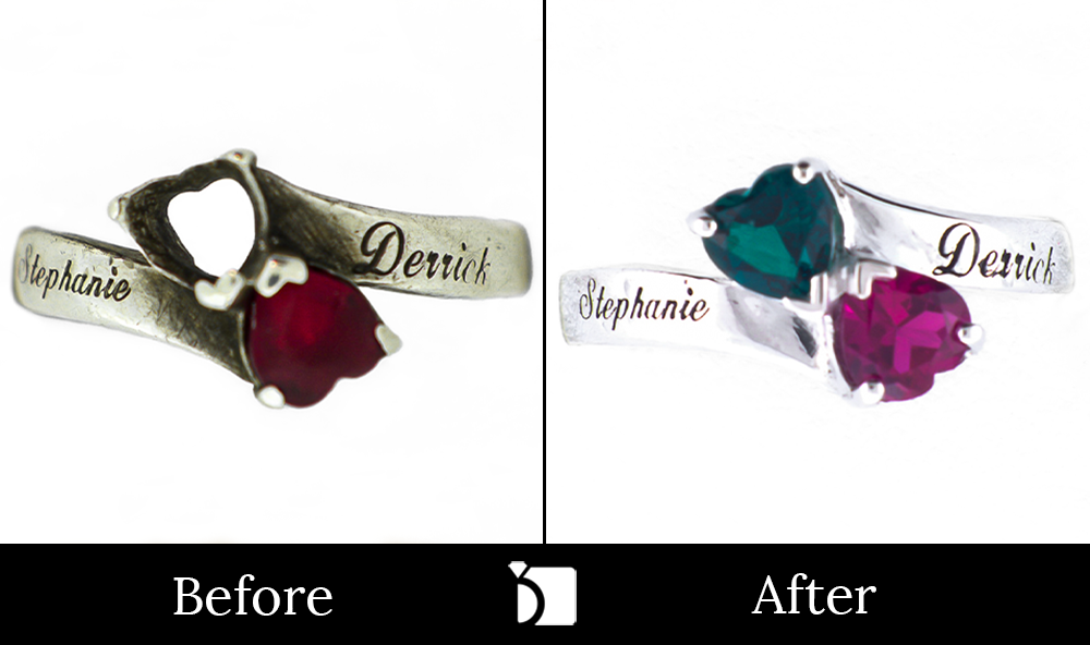 Before & After #29 Engraved Silver Ring Restoration Serviced and Restored by Experienced Jewelers