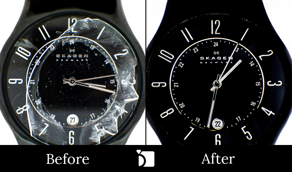 Before & After #47 Skagen Watch Serviced by Certified Watchmakers at My Jewelry Repair