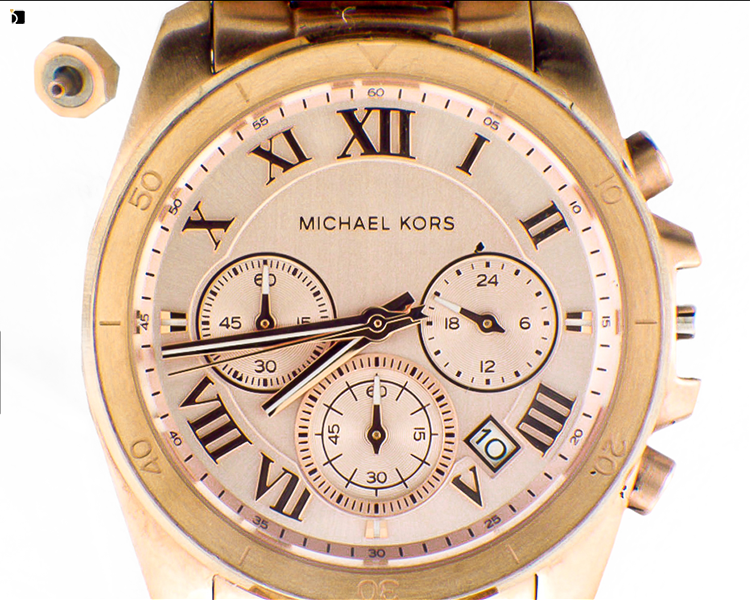 Before #67 Michaels Kors Timepiece Prior to Premier Watch Restoration and Repair Services