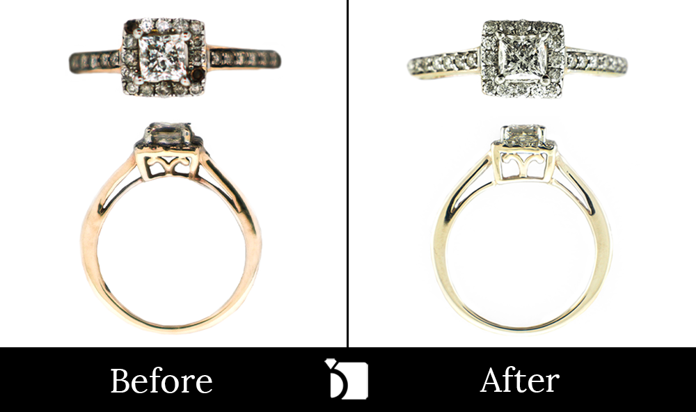 Before & After #79 David Tutera Diamond Ring Restored by Premier Ring Repair Services