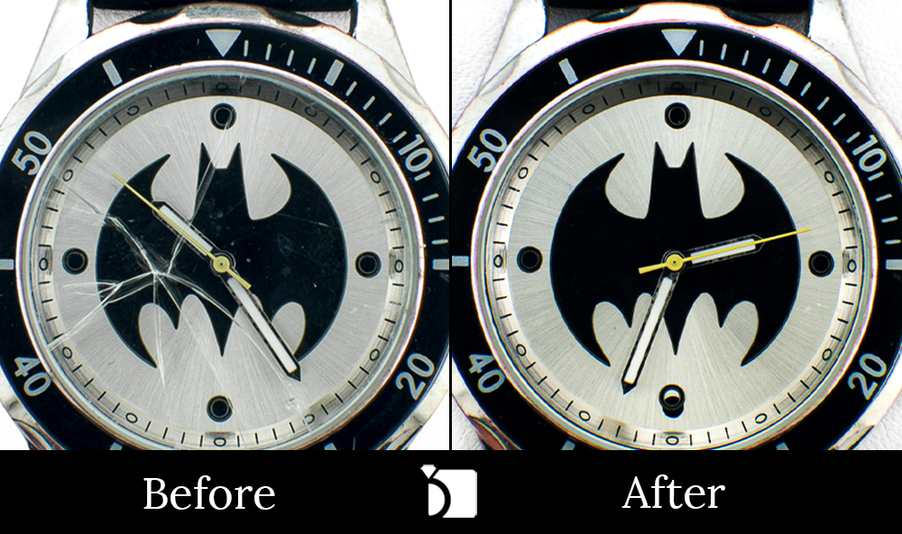 Before & After #82 Batman Timepiece Model Number bat9062km Serial Number 1215 Restored by Premier Watch Repair Services