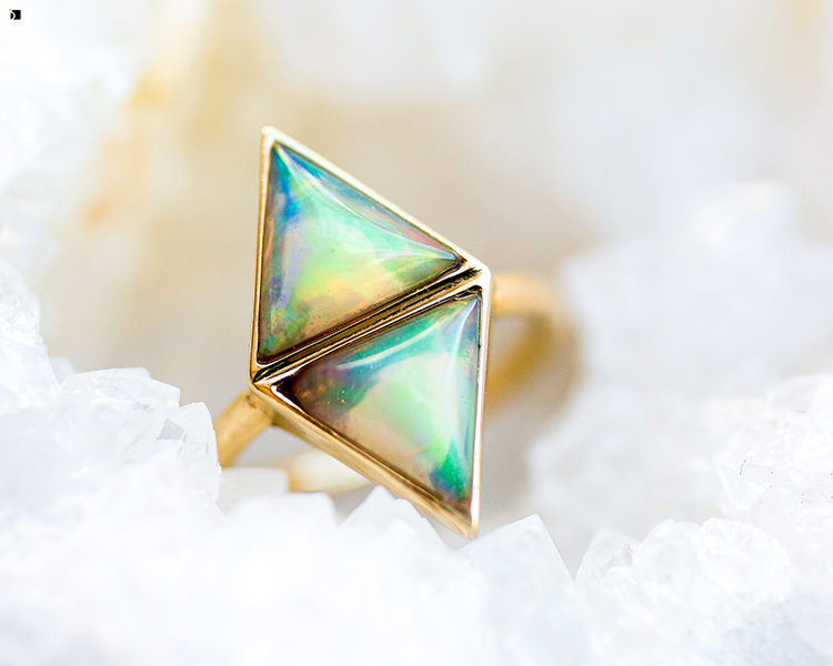 Restored Fine Jewelry Opal Gemstone Ring Feature