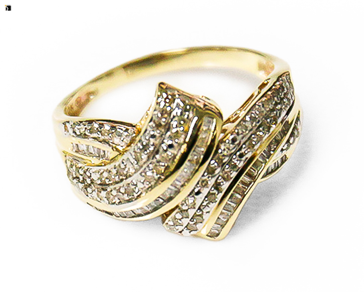After #101 Front View of 10k Gold Diamond Ring Restored by Premier Shank Replacement