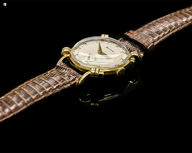 After #108 Side View of 1950's Vintage Bulova Timepiece Restored at Watch Repair Service Center