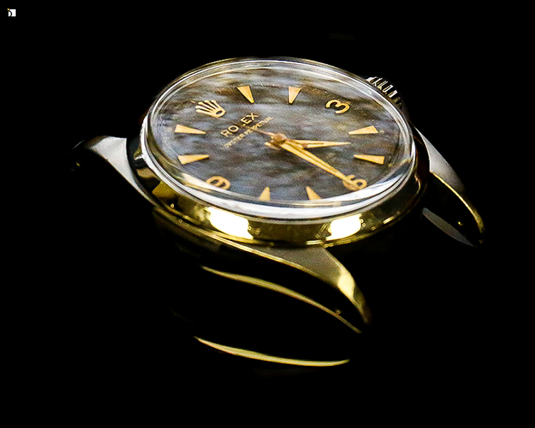 After #113 Side View of 1950's Rolex Timepiece Restored by Premier Vintage Watch Restoration Services