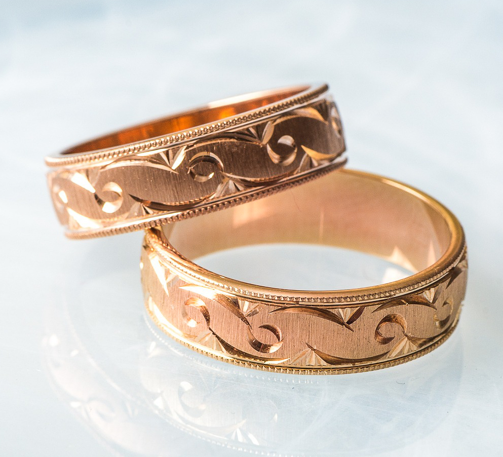 Image of rose gold rings