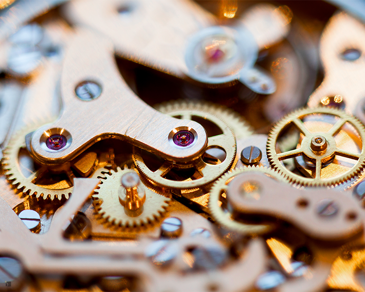 Close Up Manual Winding Mechanical Timepiece Movement Receiving Premier Watch Services