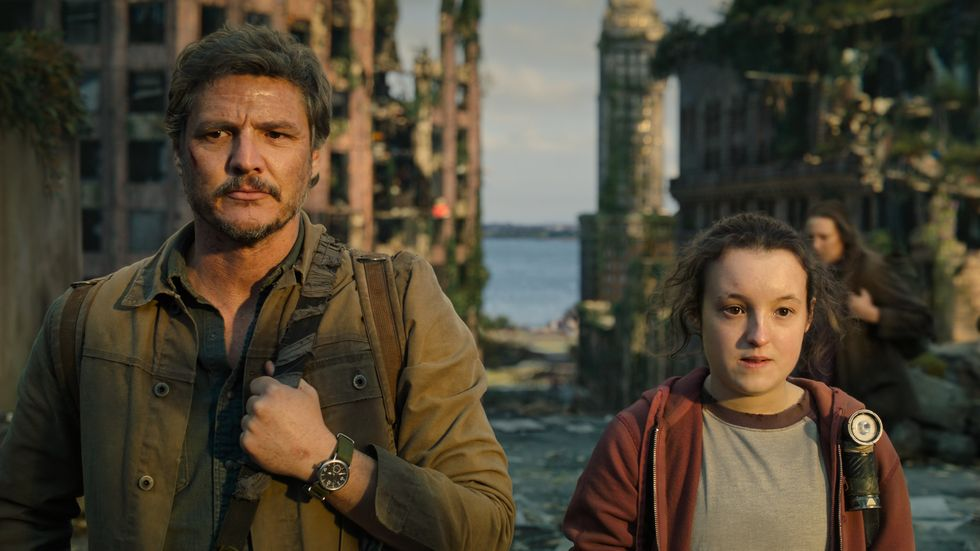 Joel Pedro Pascal and Ellie Bella Ramsey on HBO's The Last of Us Show Still Photo by Gear Patrol