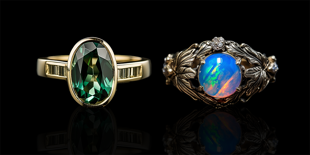 Fine Jewelry Tourmaline and Opal Rings Restored by Master Jewelers October Birthstones Featured Image
