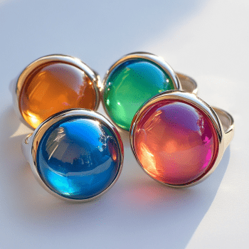 Image showing multicolored mood rings