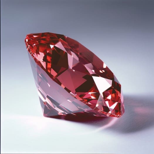 Photo of diamond cut red diamond gemstone