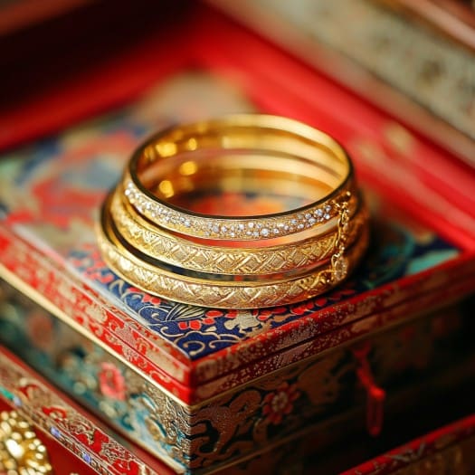 Photo of Chinese gold bangles