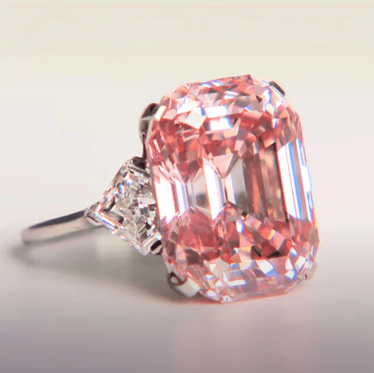 Image showcasing famous "Graff Pink" diamond via DSF Antique Jewelry