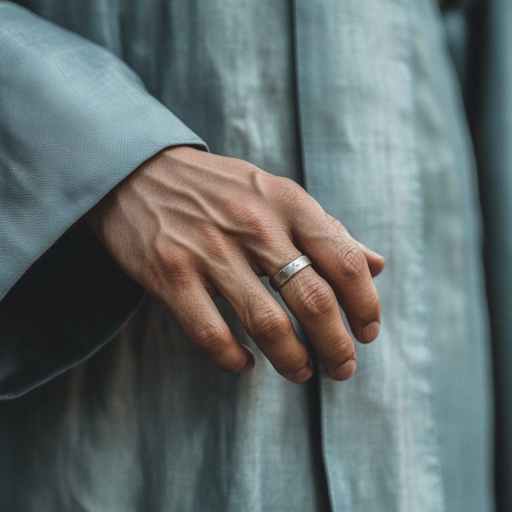 Image showcasing South Korean groom's hand wearing ring