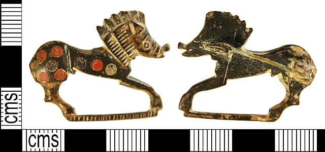 Image showing ancient horse motif brooch