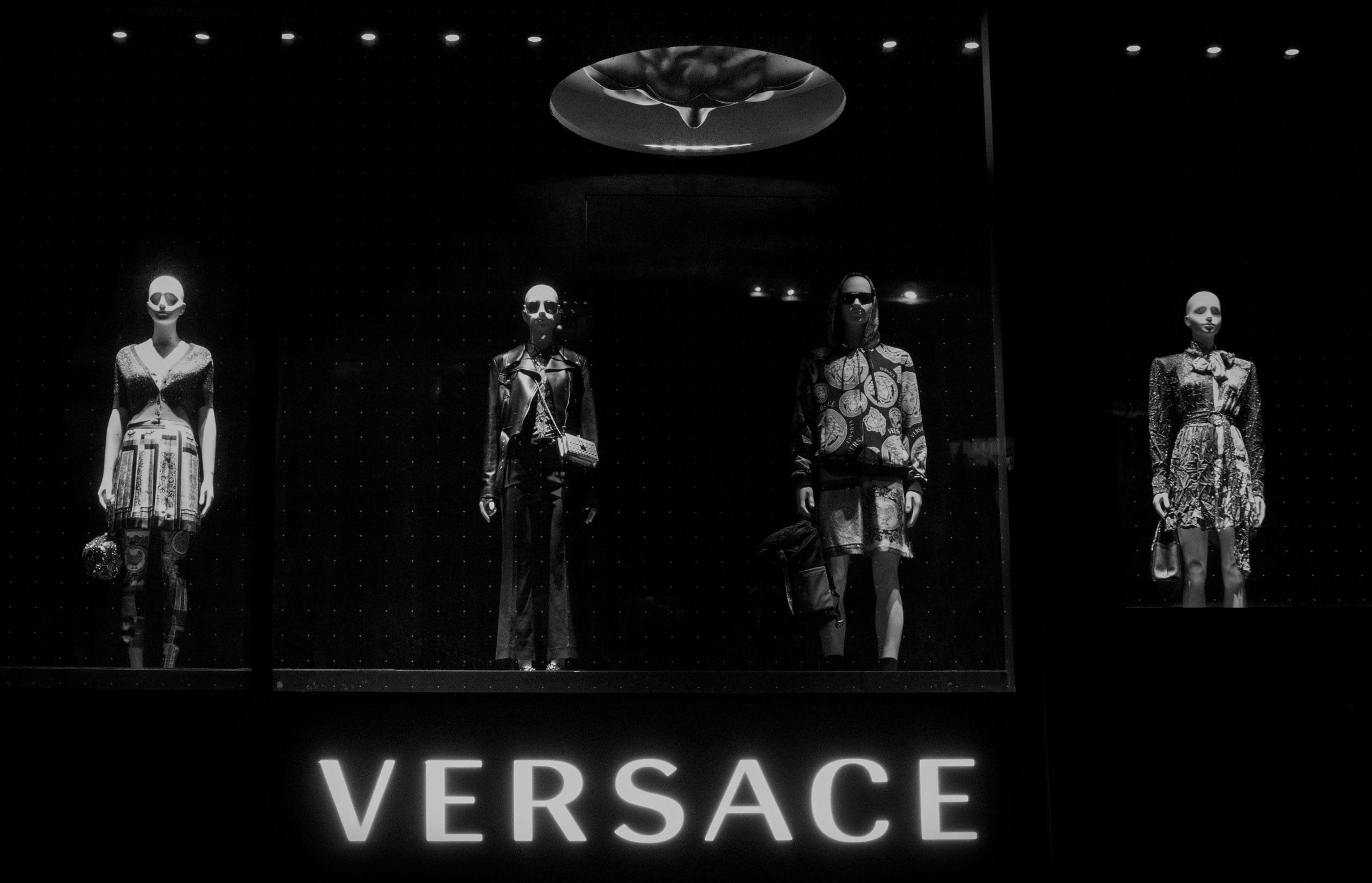 Image showing Versace clothes on display