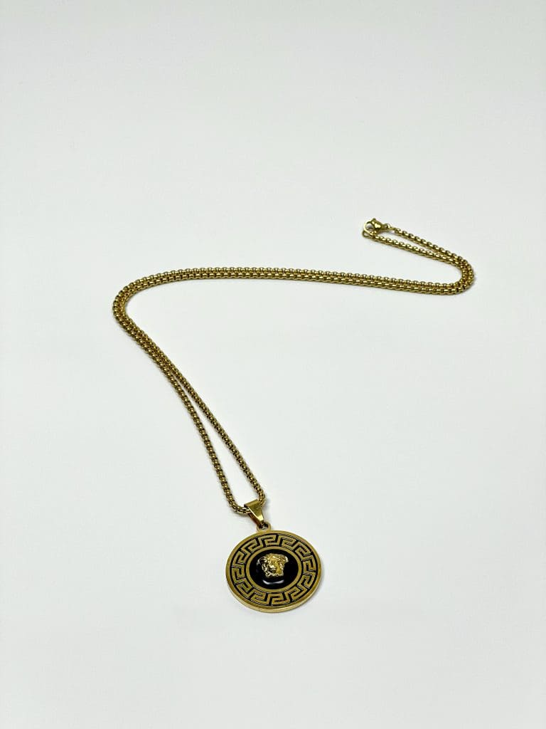 Image showing gold Versace necklace with Medusa medallion