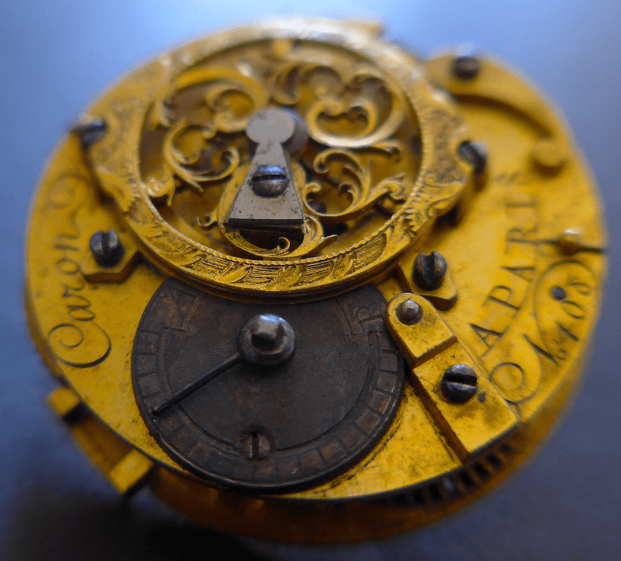 Image showing André-Charles Caron's first skeleton pocket watch
