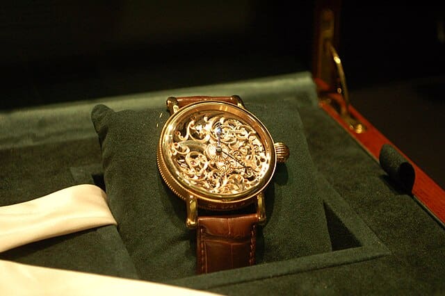 Image showing skeleton wristwatch with sapphire crystal