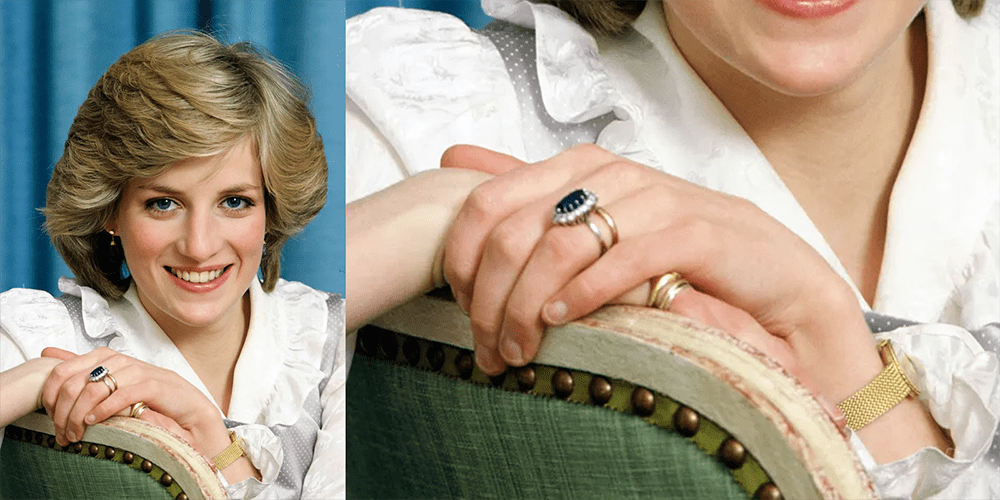 Princess Diana's Sapphire Engagement Ring Marie Claire Getty Images