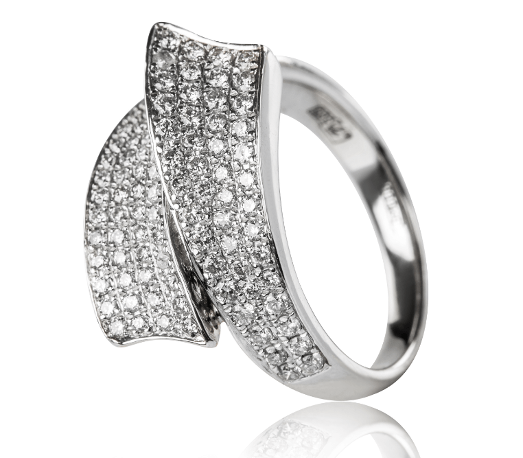 Image Showcasing White Gold Ring with a Rhodium Plating